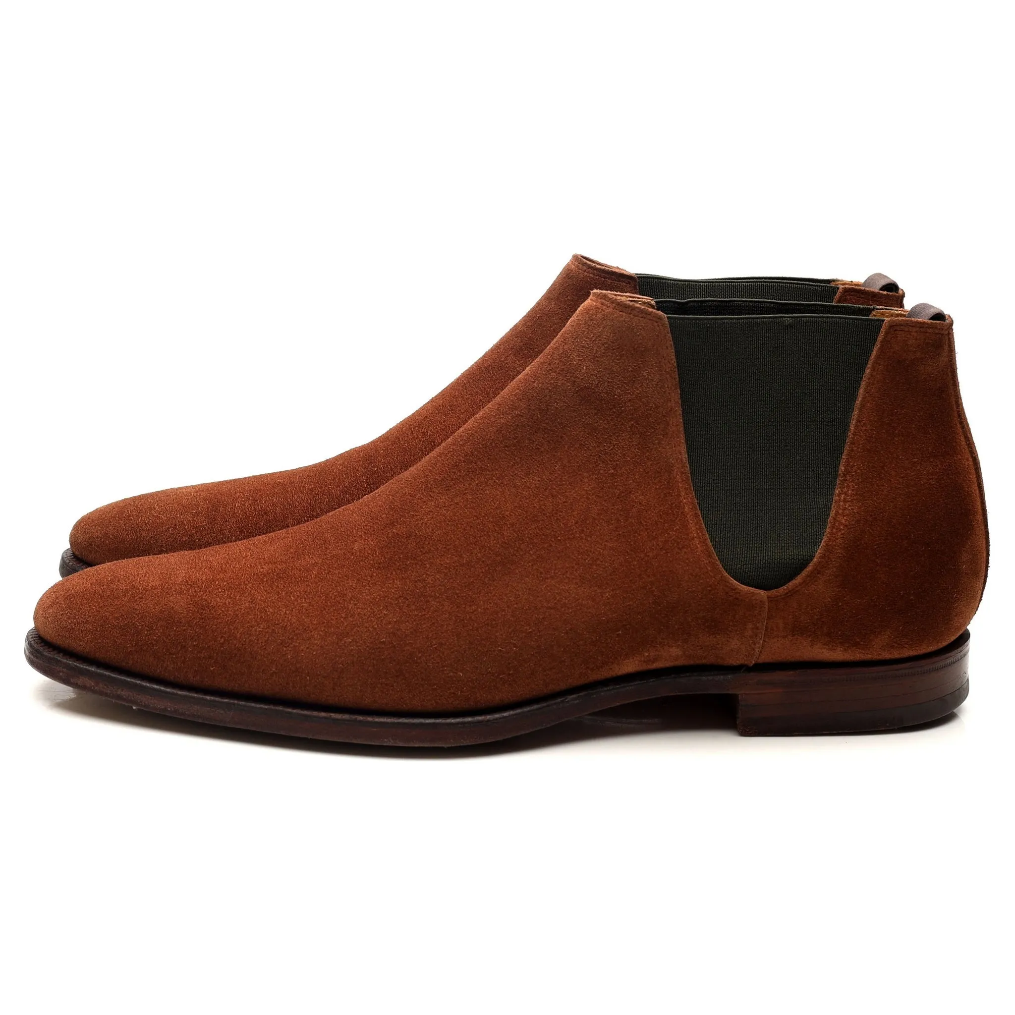 'Cranford 3' Tan Brown Suede Chelsea Boots UK 7 E