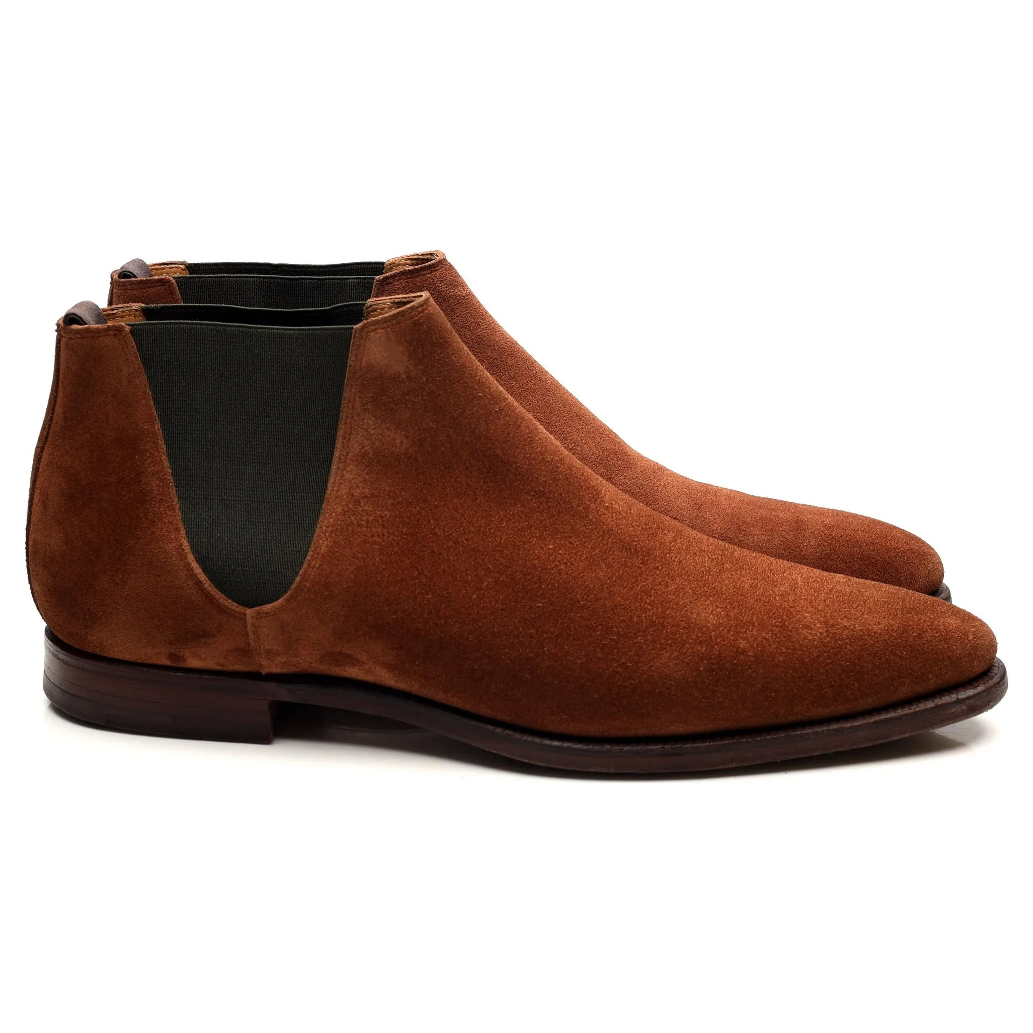 'Cranford 3' Tan Brown Suede Chelsea Boots UK 7 E