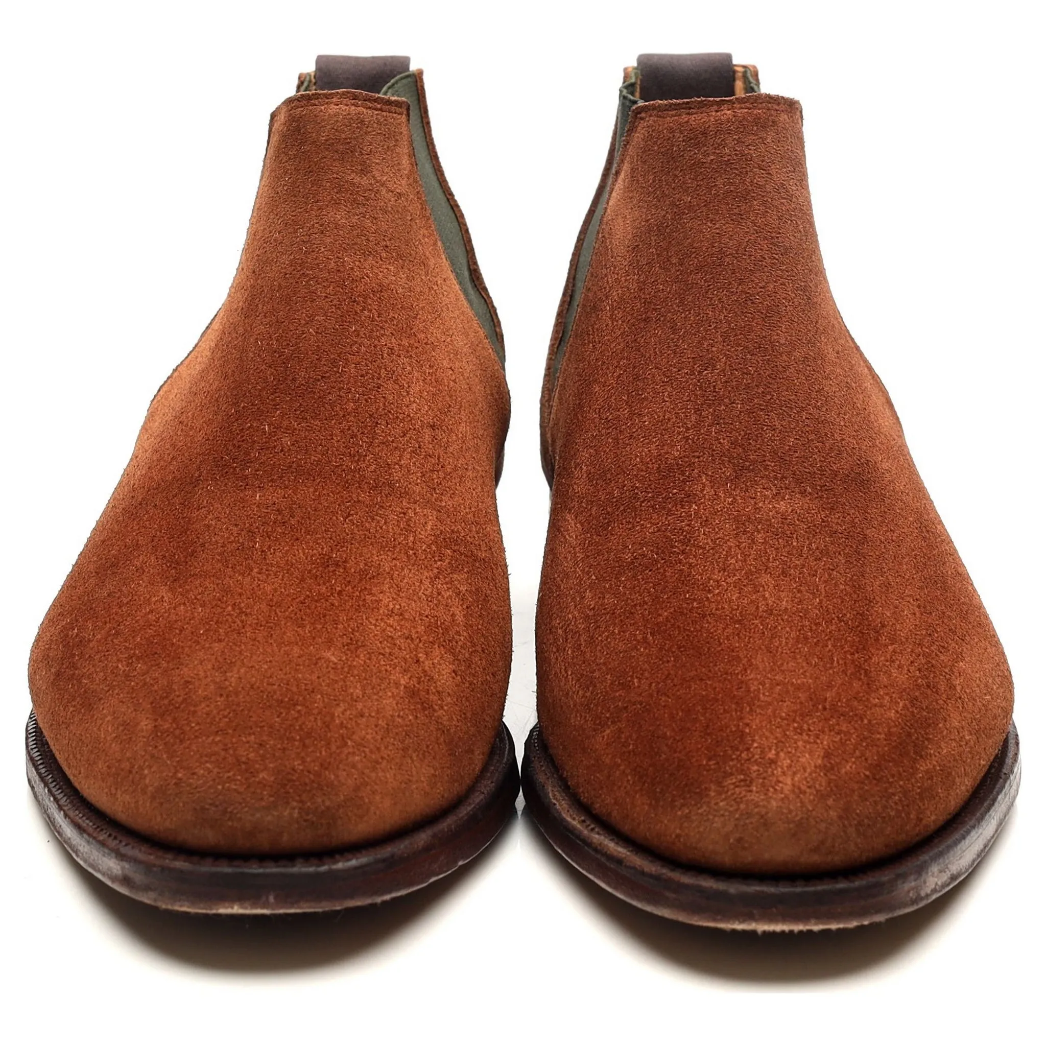 'Cranford 3' Tan Brown Suede Chelsea Boots UK 7 E