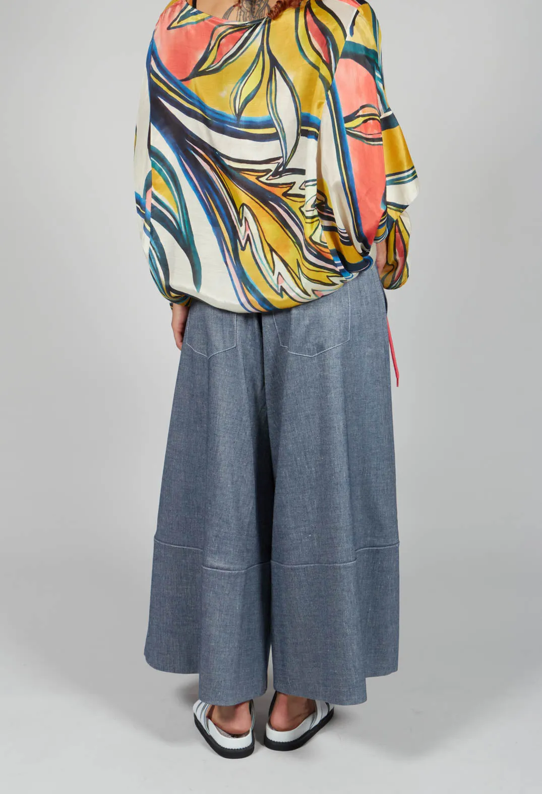 Cropped Culottes in Original Indigo