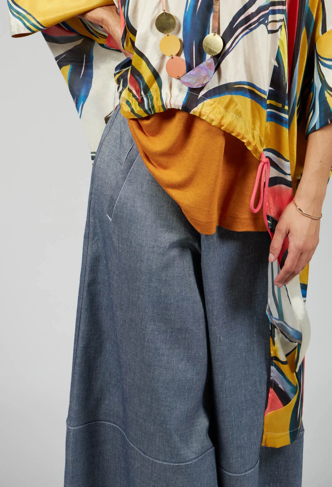 Cropped Culottes in Original Indigo