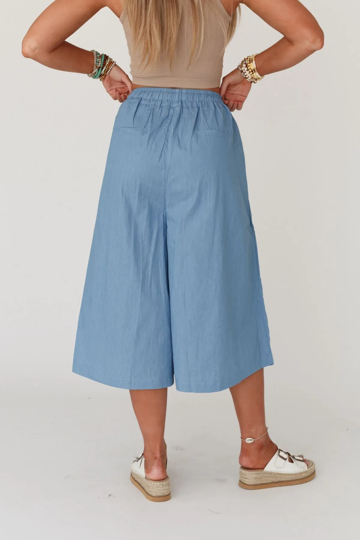 Cures The Blues Culottes - Light Denim