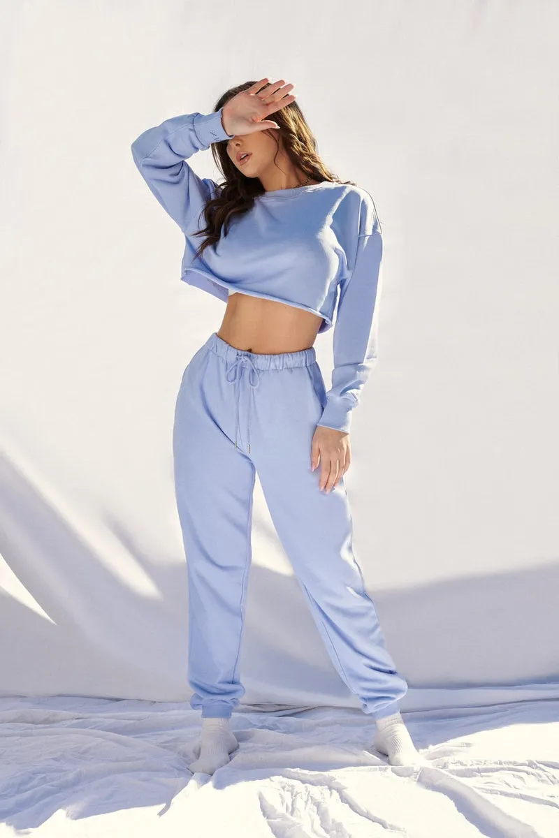 CXIX Oversized Jogger Bottoms - Powder Blue