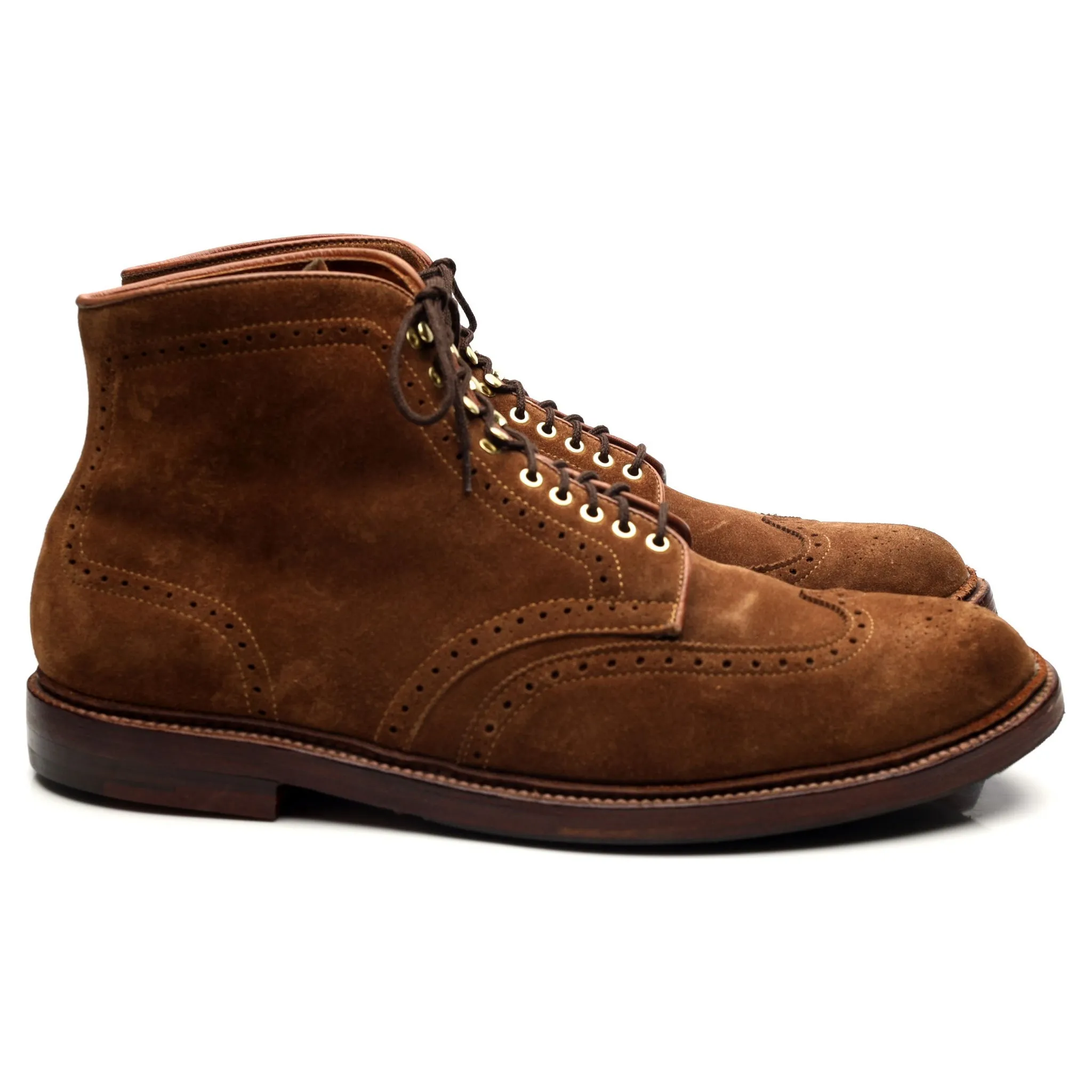 'D7801' Snuff Brown Suede Brogue Boots UK 10.5 US 11 D