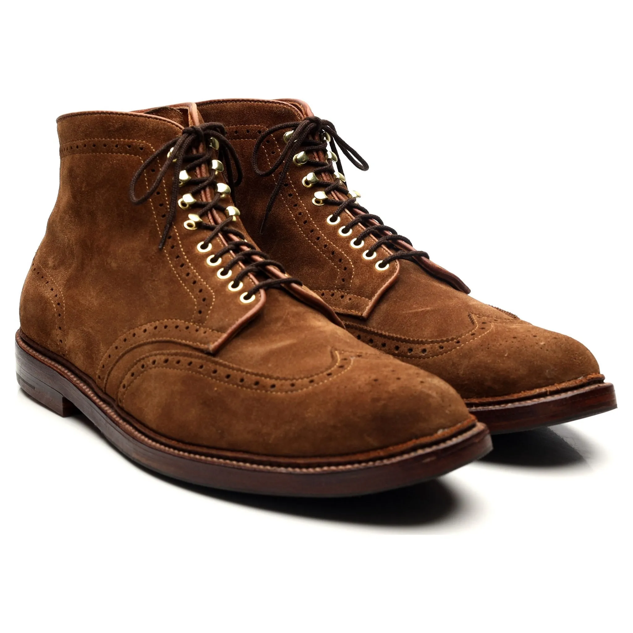 'D7801' Snuff Brown Suede Brogue Boots UK 10.5 US 11 D