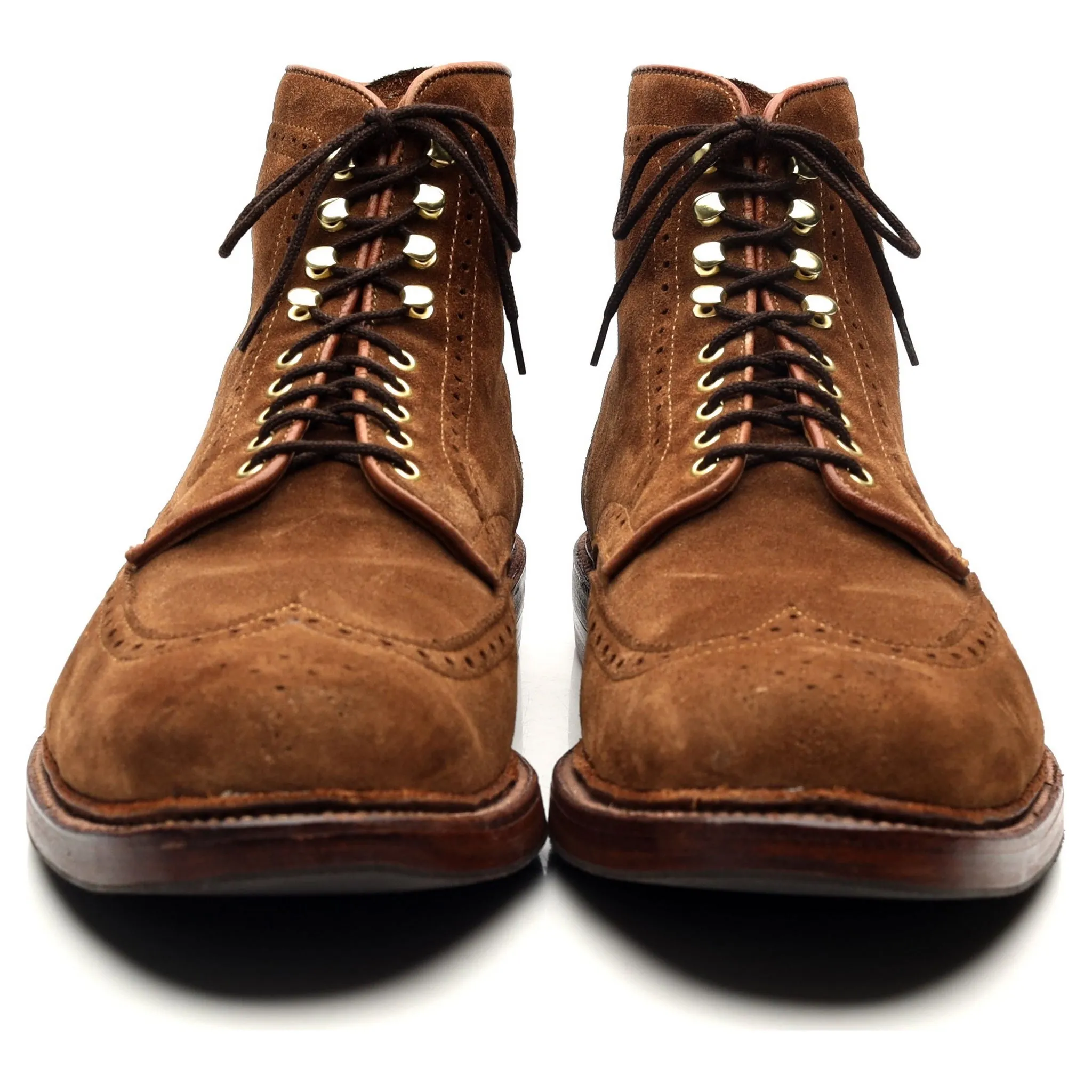 'D7801' Snuff Brown Suede Brogue Boots UK 10.5 US 11 D