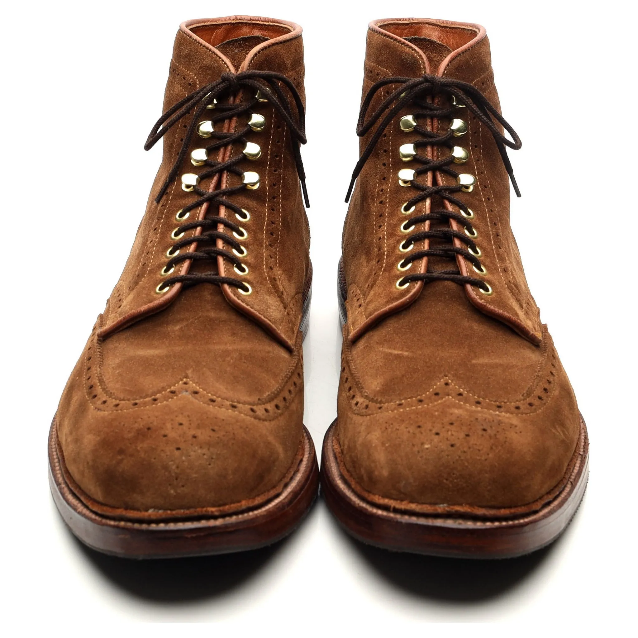 'D7801' Snuff Brown Suede Brogue Boots UK 10.5 US 11 D