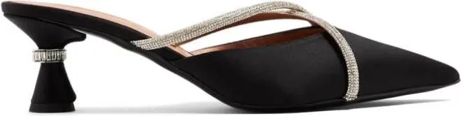 D'ACCORI Ella 50mm rhinestone-embellished mules Black