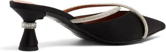 D'ACCORI Ella 50mm rhinestone-embellished mules Black