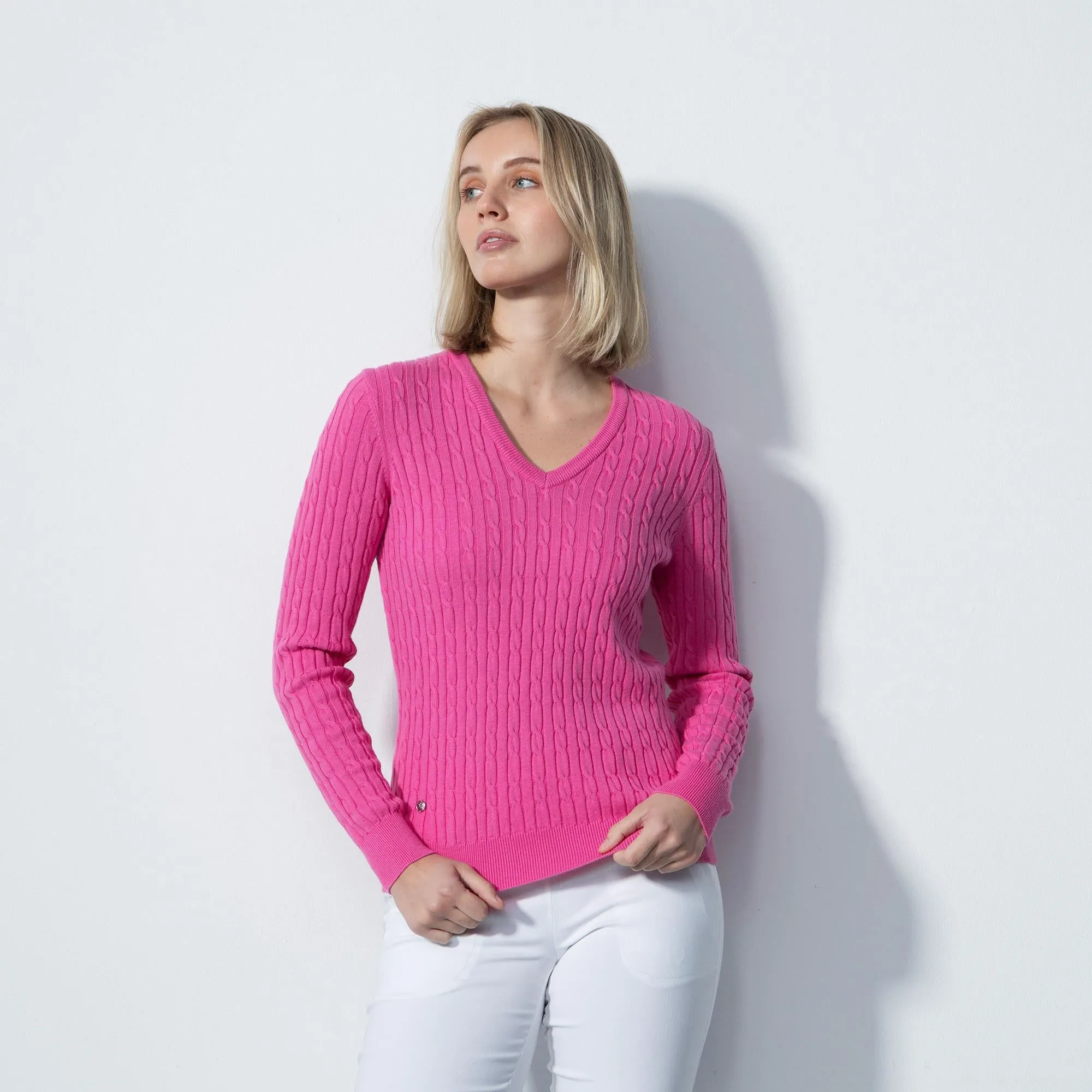 Daily Sports Madelene Ladies Knit Jumper Pink Sky