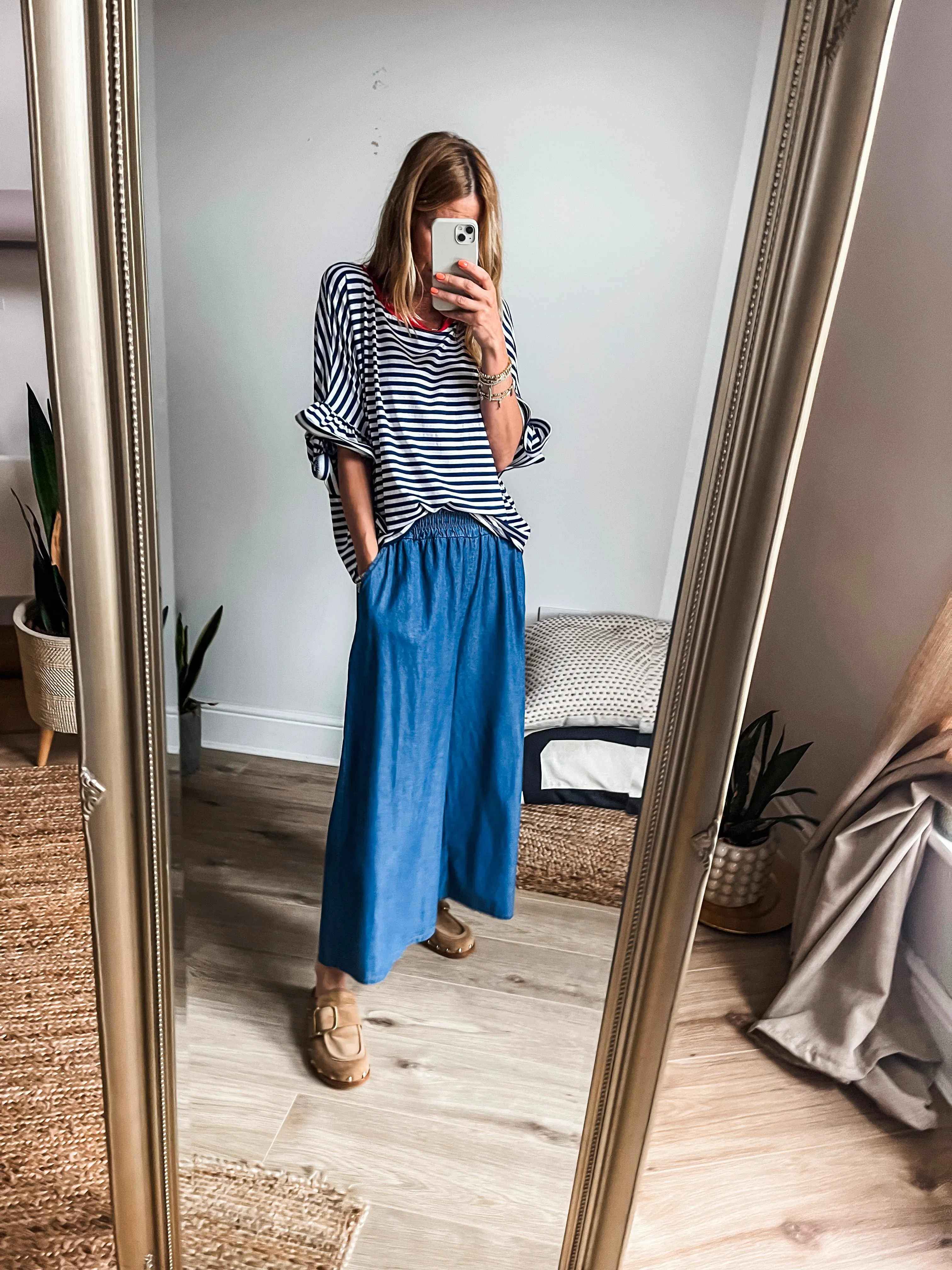 Denim Culottes Trousers