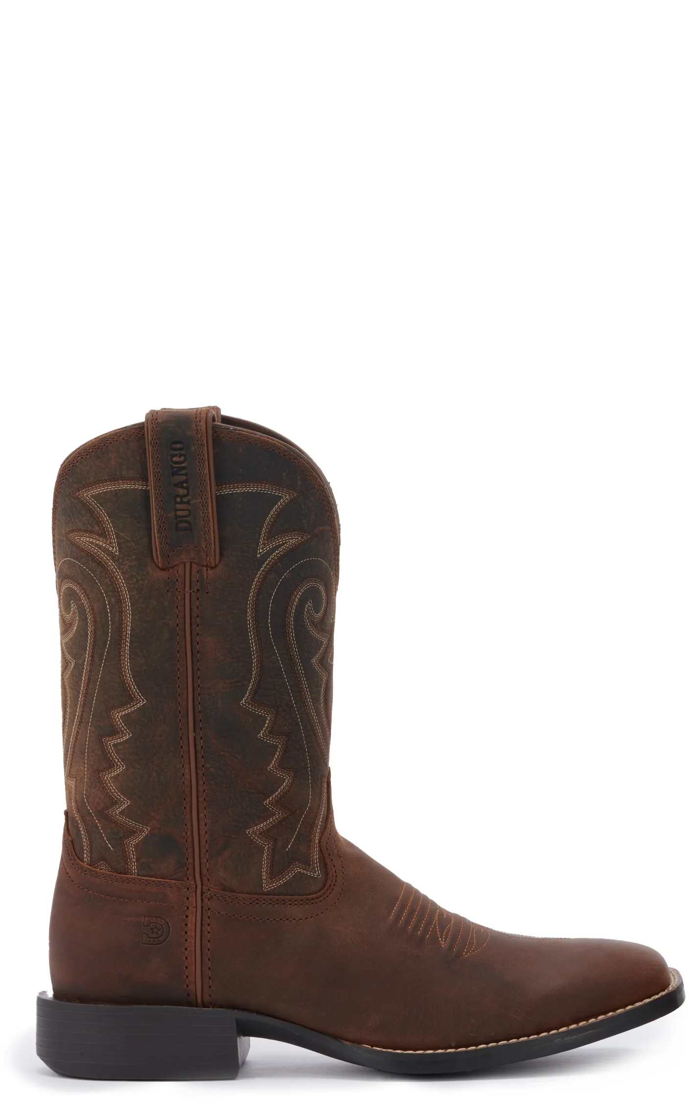 Durango Men's Westward Prairie Brown Wide Square Toe Cowboy Boots