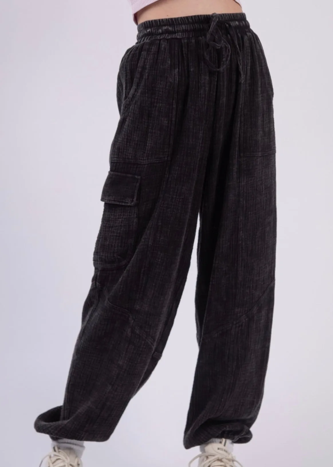 FINAL SALE - Comfy Gauze Joggers - 2 Colors!