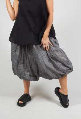 Flared Culottes in Black Stripe