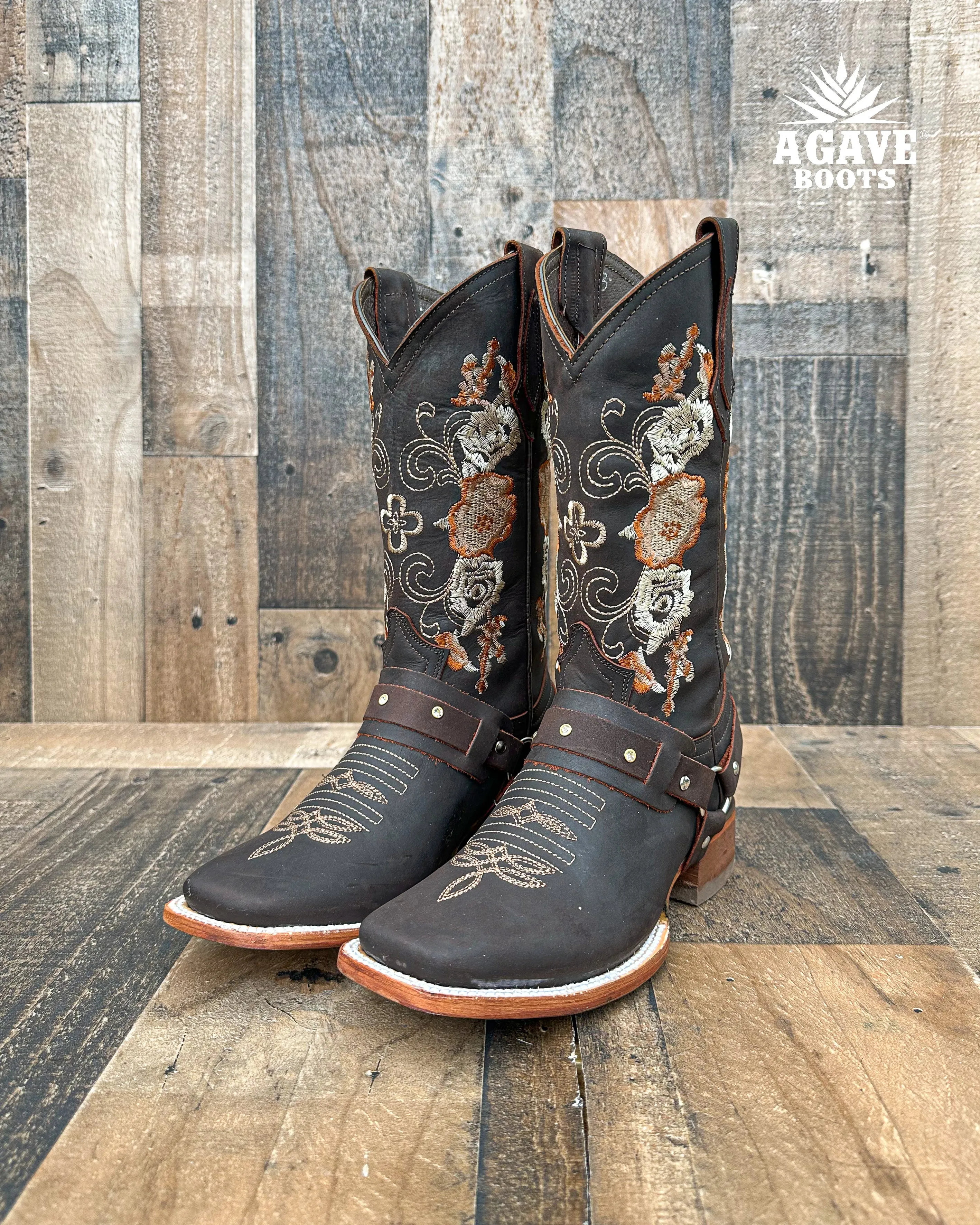 FLORAL | WOMEN SQUARE TOE BOOTS