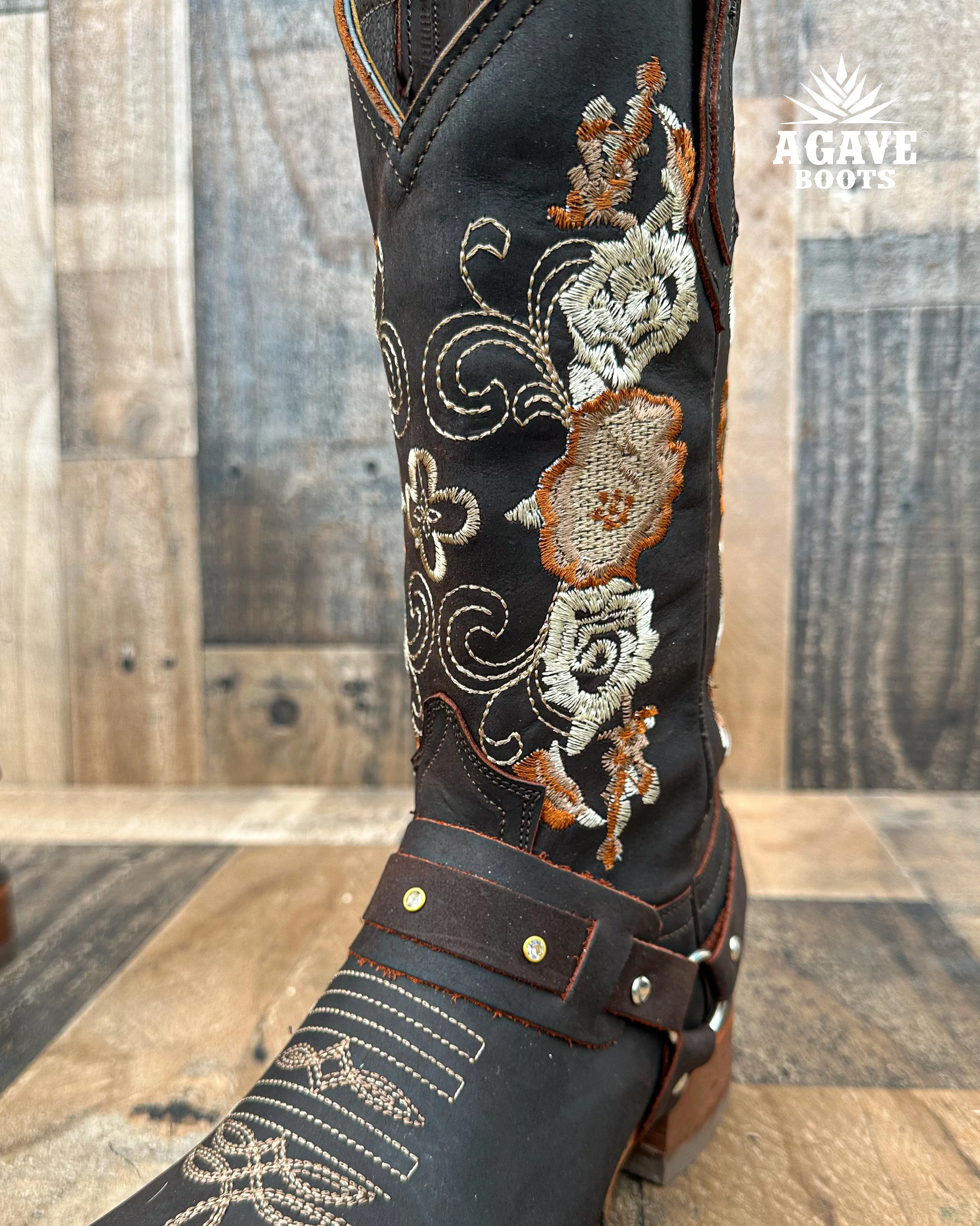 FLORAL | WOMEN SQUARE TOE BOOTS