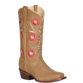 Flowered Oryx Cowgirl Boots