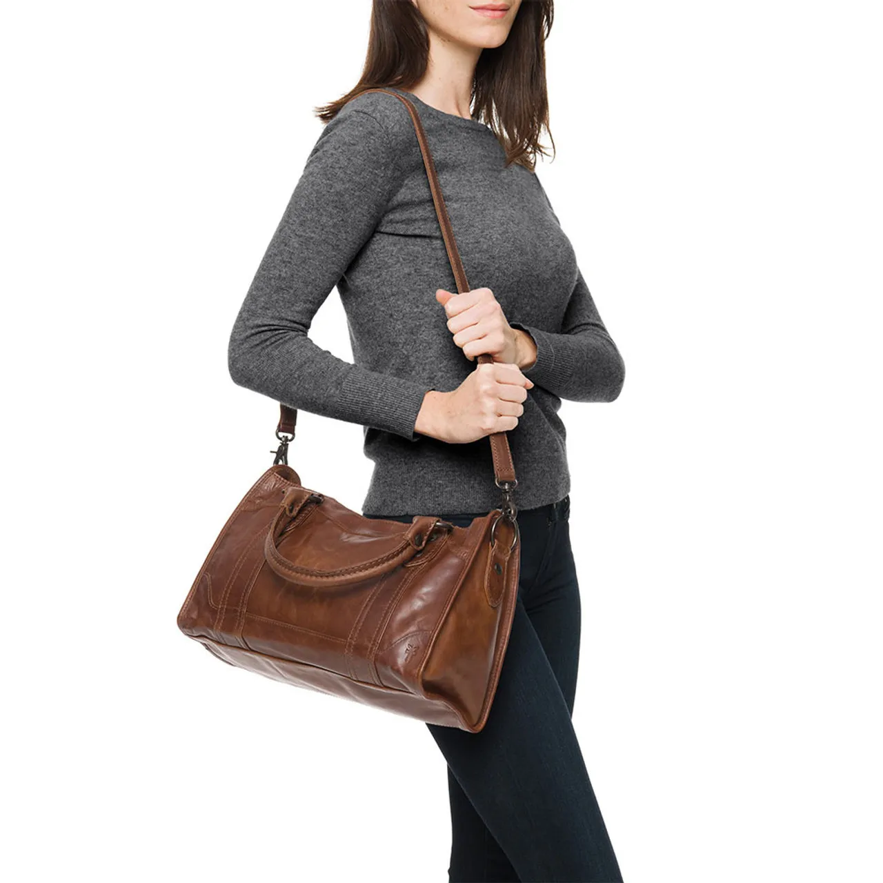 Frye Melissa Satchel Crossbody - Cognac