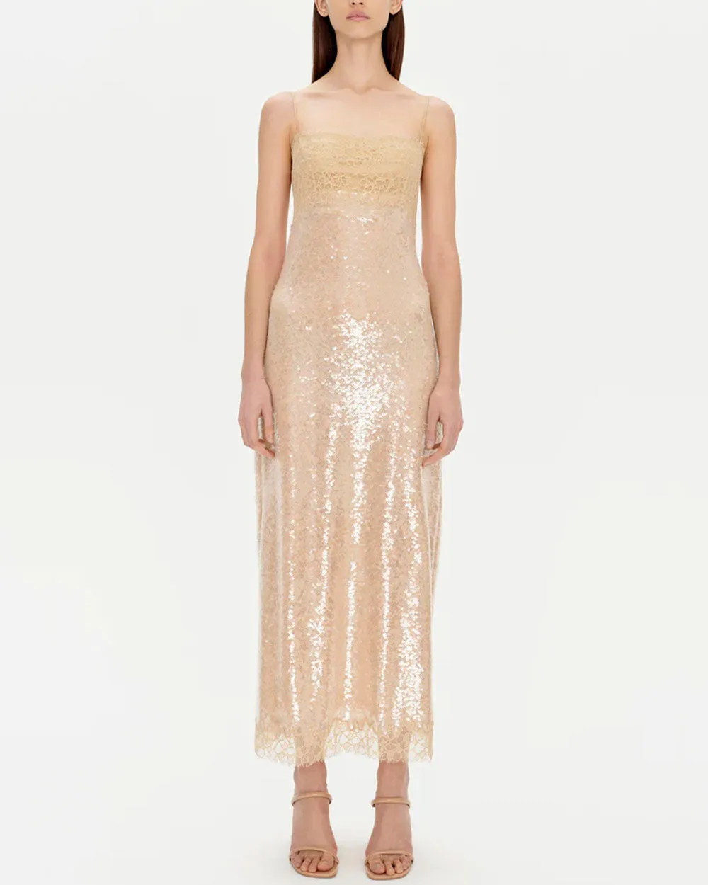 Ginger Root Sequin Valentina Slip Dress