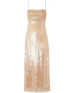 Ginger Root Sequin Valentina Slip Dress