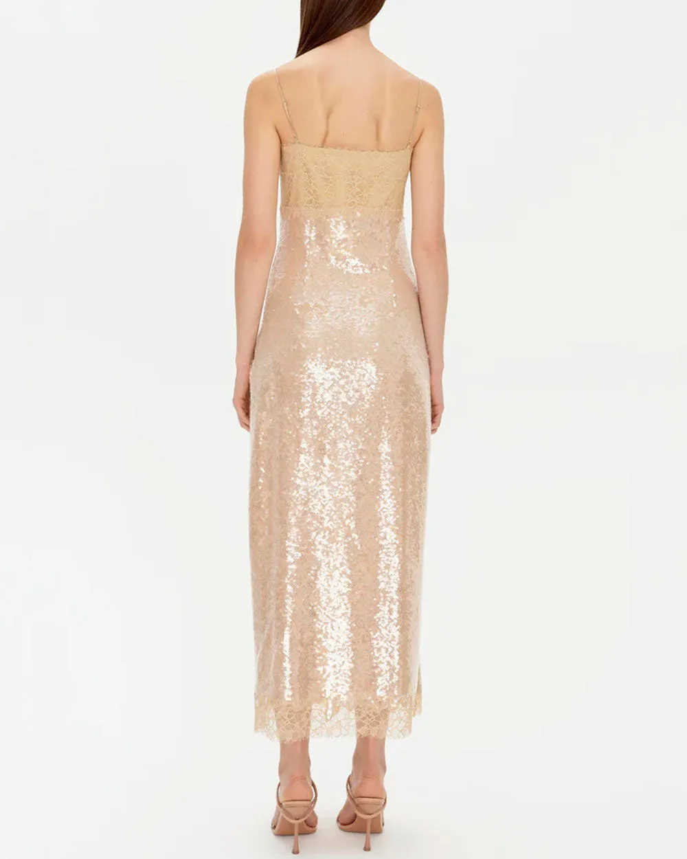 Ginger Root Sequin Valentina Slip Dress