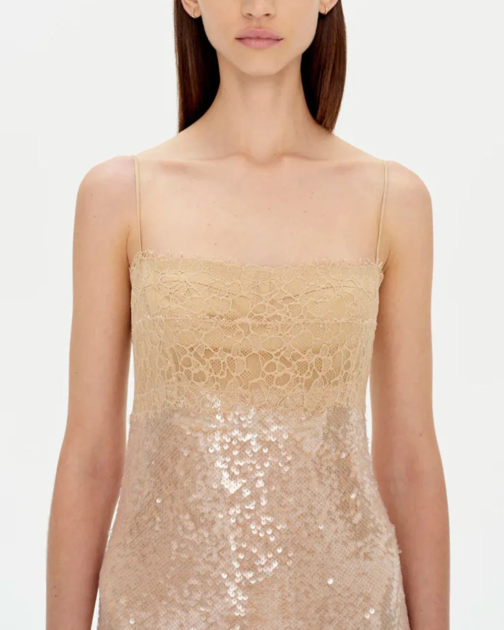 Ginger Root Sequin Valentina Slip Dress