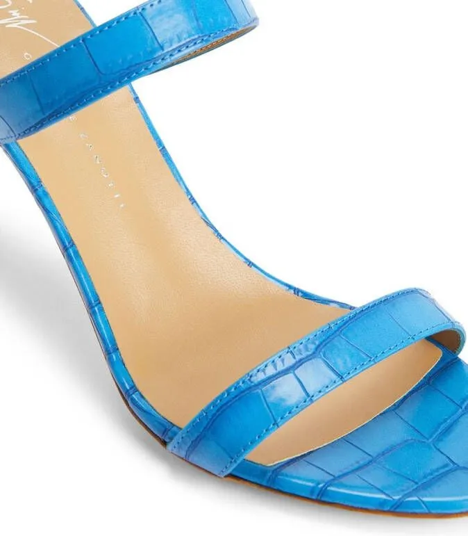 Giuseppe Zanotti Calista 85mm double-strap leather mules Blue