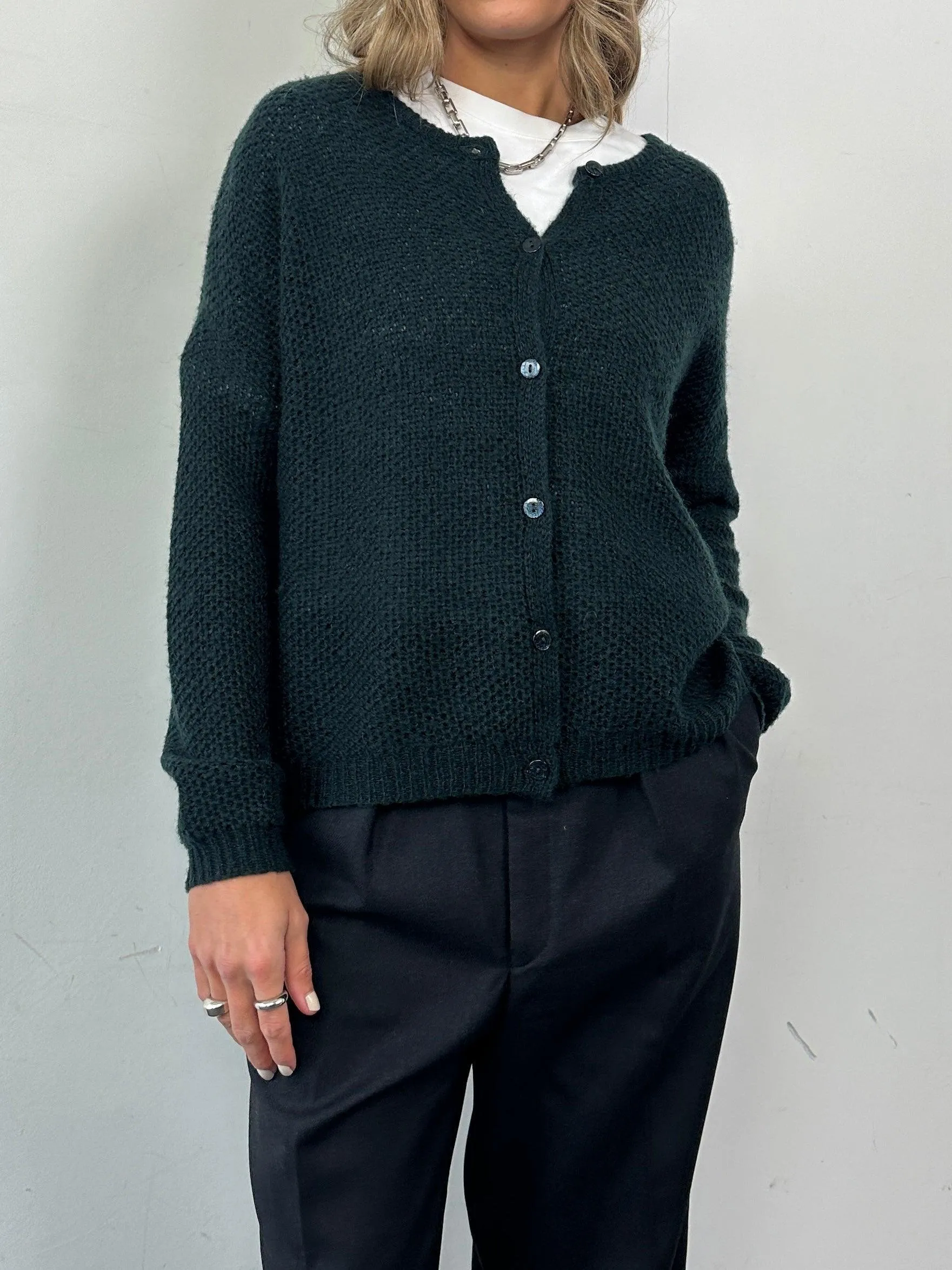 Grace & Mila Wool Mohair Knitted Cardigan - L