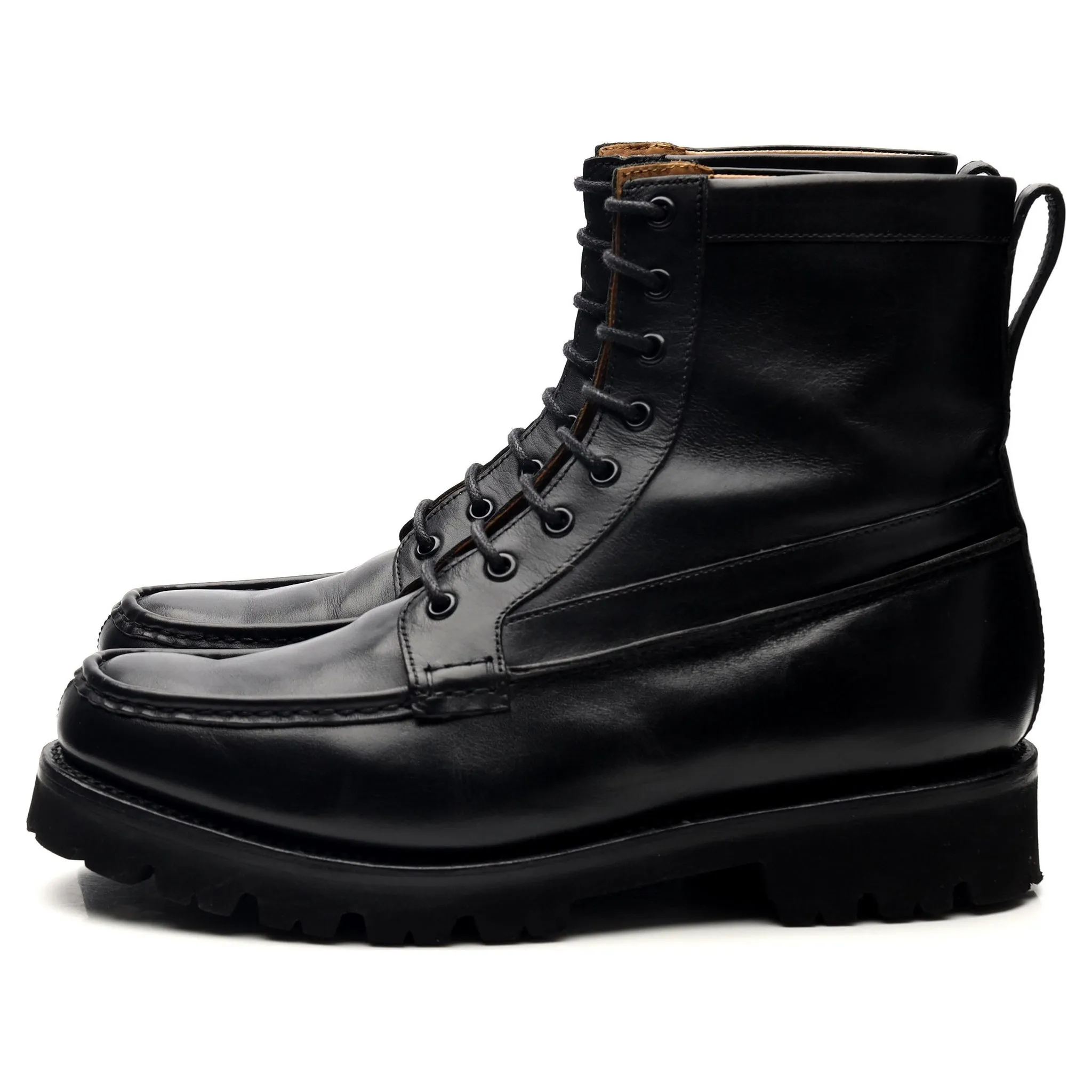 'Gulliver' Black Leather Boots UK 6.5 G