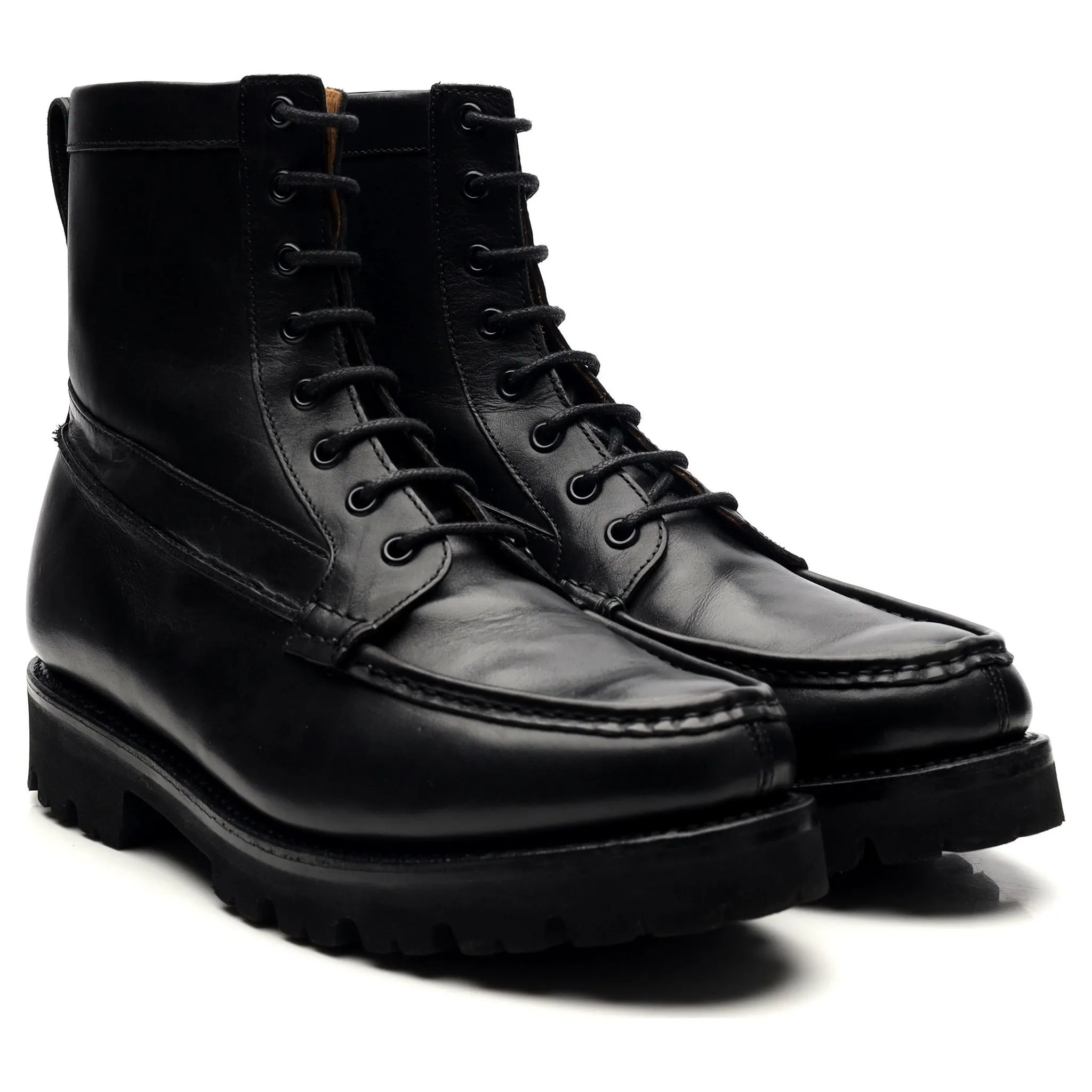 'Gulliver' Black Leather Boots UK 6.5 G