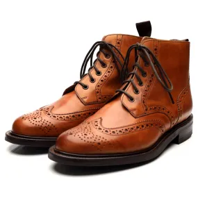 'Harrison' Tan Brown Leather Boots Brogues UK 9.5 F