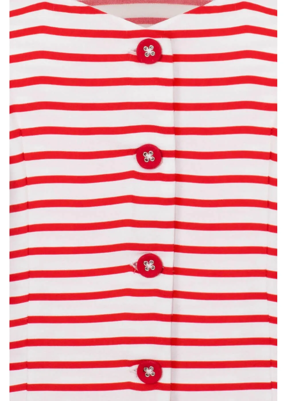 Hell Bunny Ahoy Stripe 40's Blouse Red