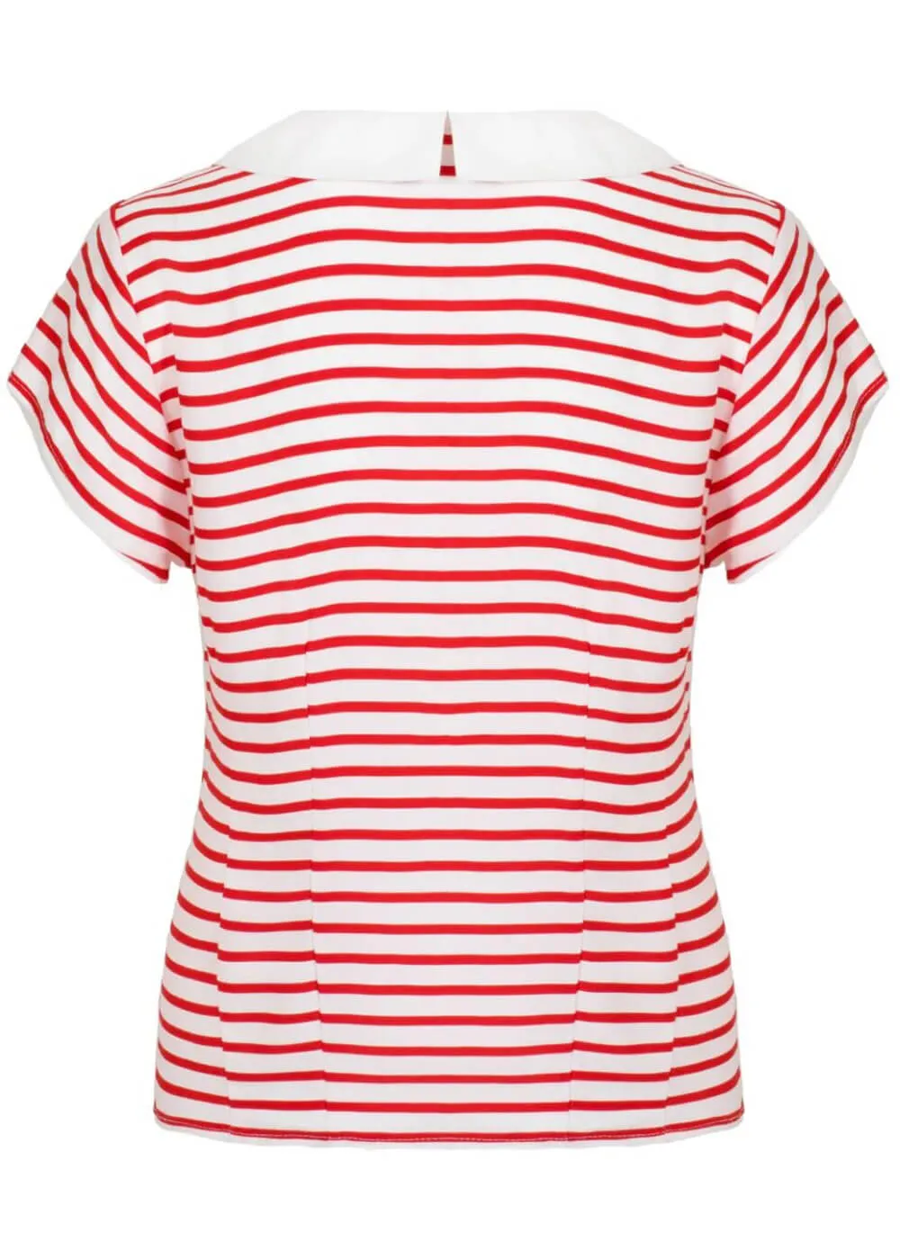 Hell Bunny Ahoy Stripe 40's Blouse Red