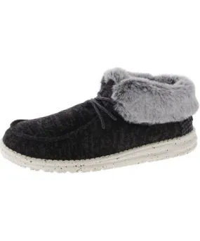 Hey Dude Wendy Fold Womens Faux Fur Lined Slip On Casual and Fashion Sneakers