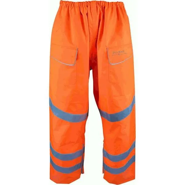 Hi Vis Bolster Orange Rail Spec Waterproof Combat Style Over Trouser (Pro Rail) | Work & Wear Direct