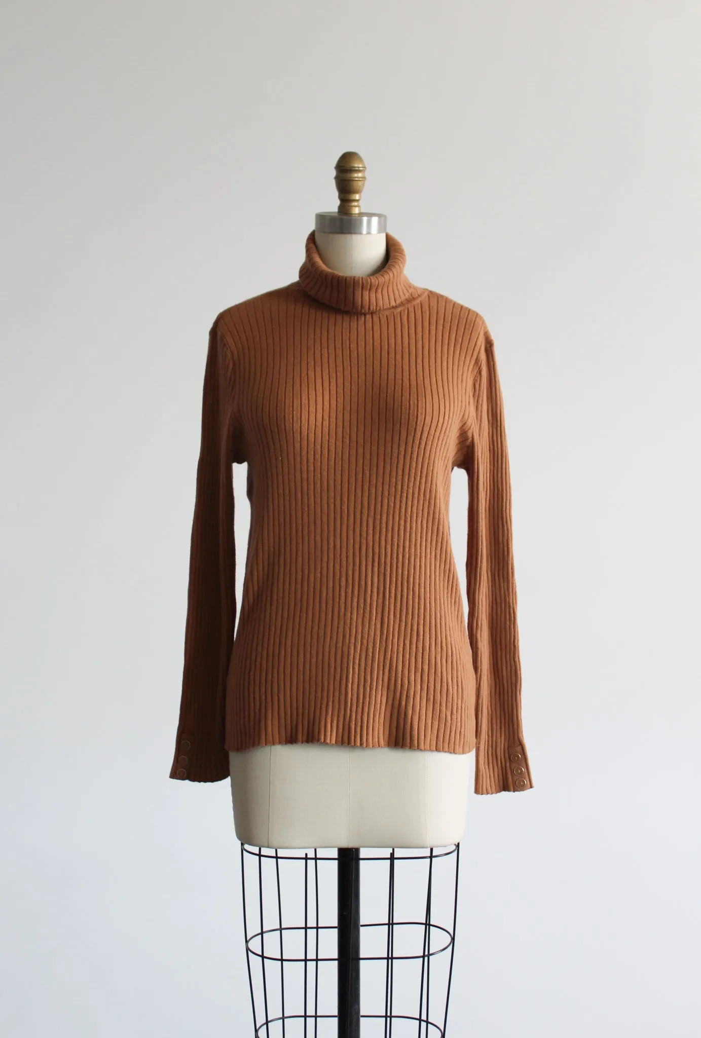 honeycomb rib knit turtleneck