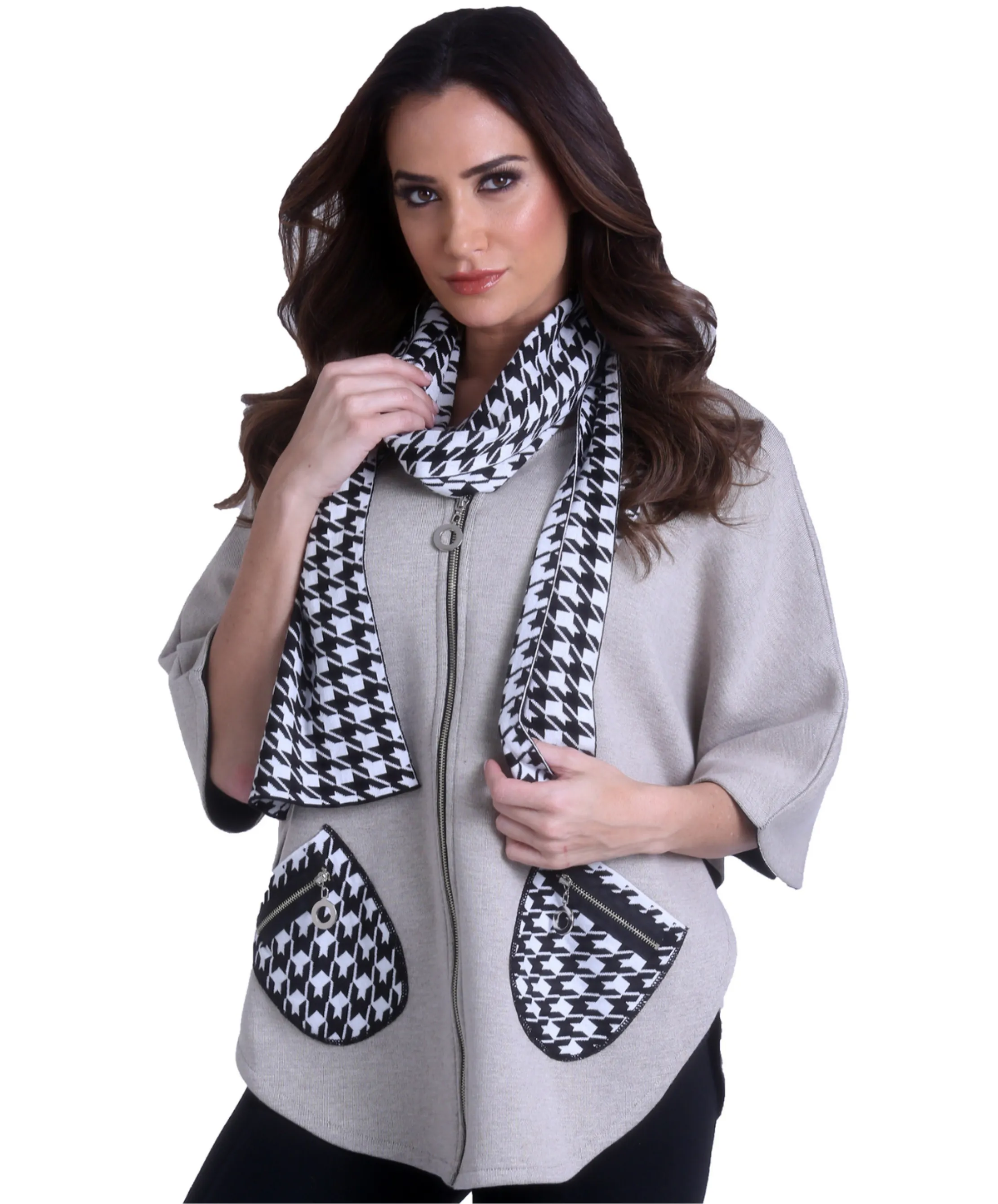 Houndstooth Poncho