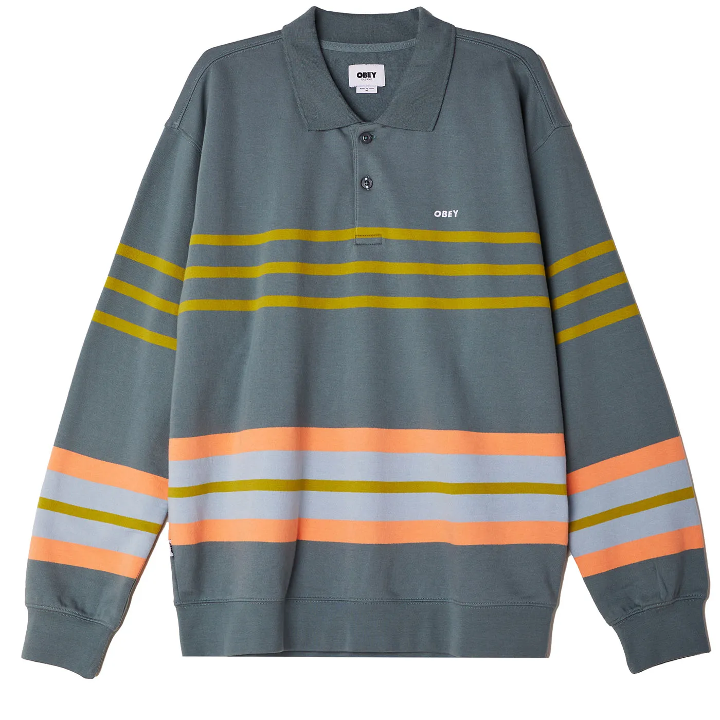 ISSO STRIPED POLO SWEATERSHIRT | Obey Clothing UK