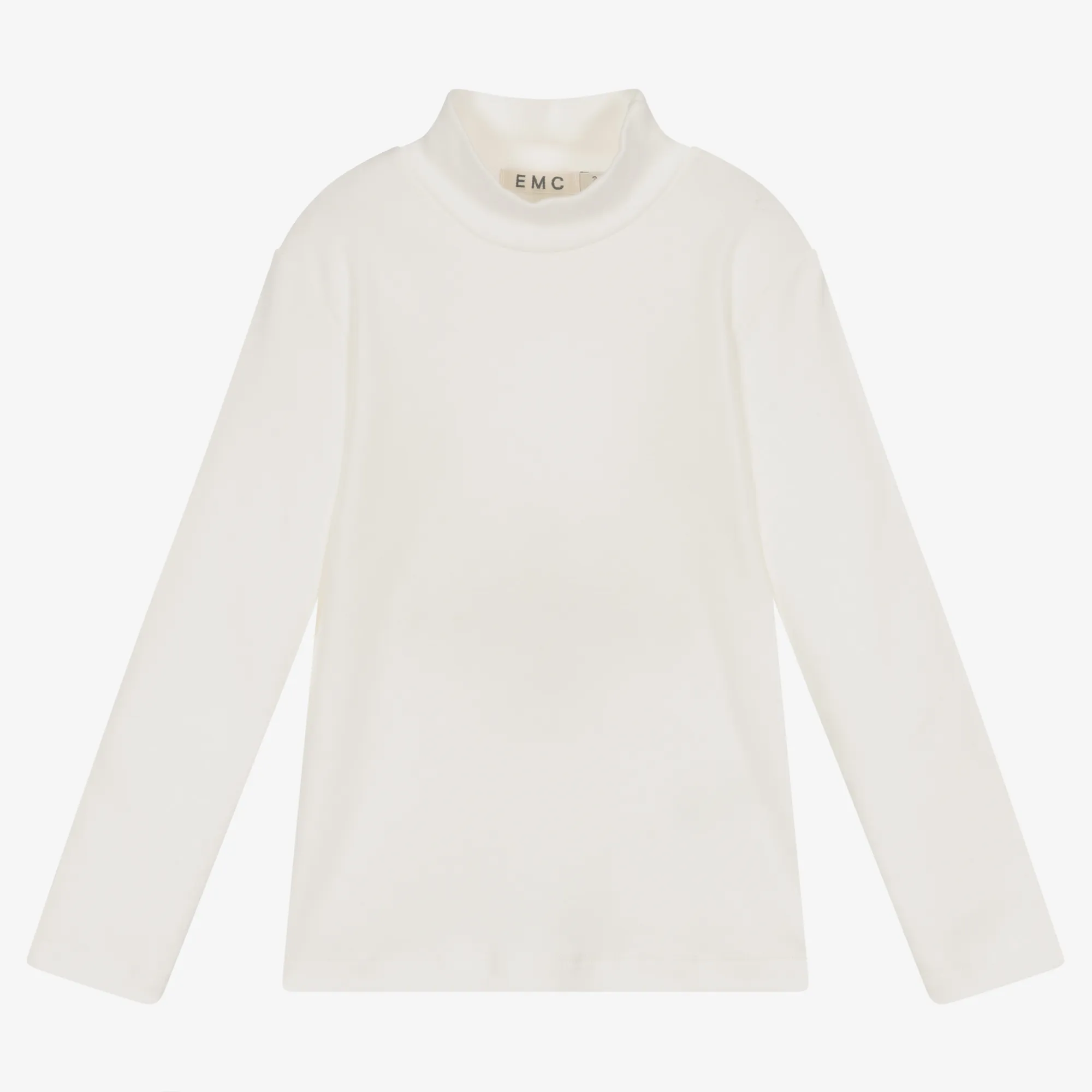 Ivory Cotton Turtleneck Top