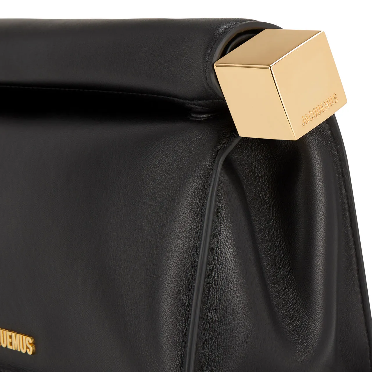 JACQUEMUS La Pochette Rond Carré Clutch - Black