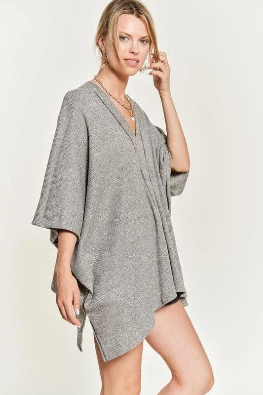 Jade By Jane V Neck Poncho Top