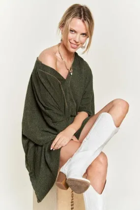 Jade By Jane V Neck Poncho Top