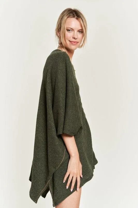 Jade By Jane V Neck Poncho Top