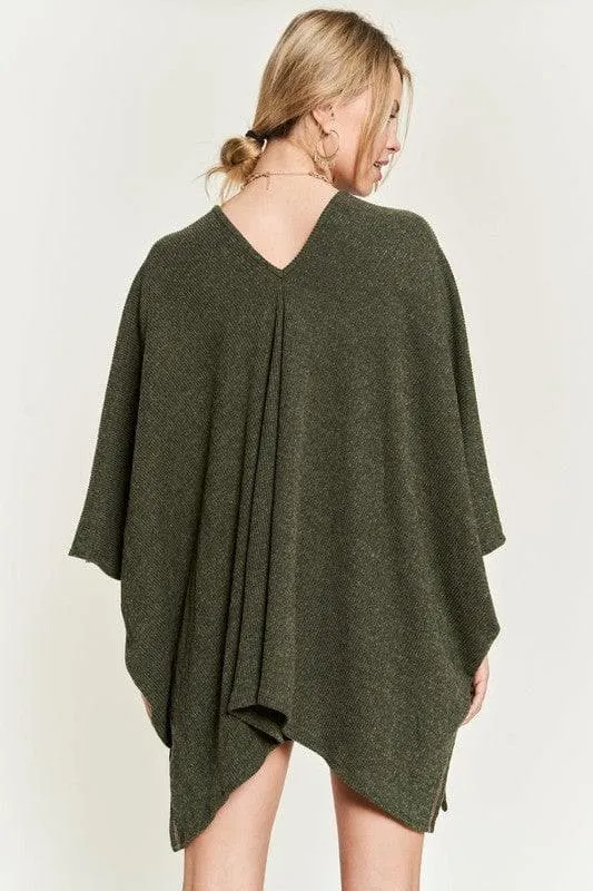 Jade By Jane V Neck Poncho Top