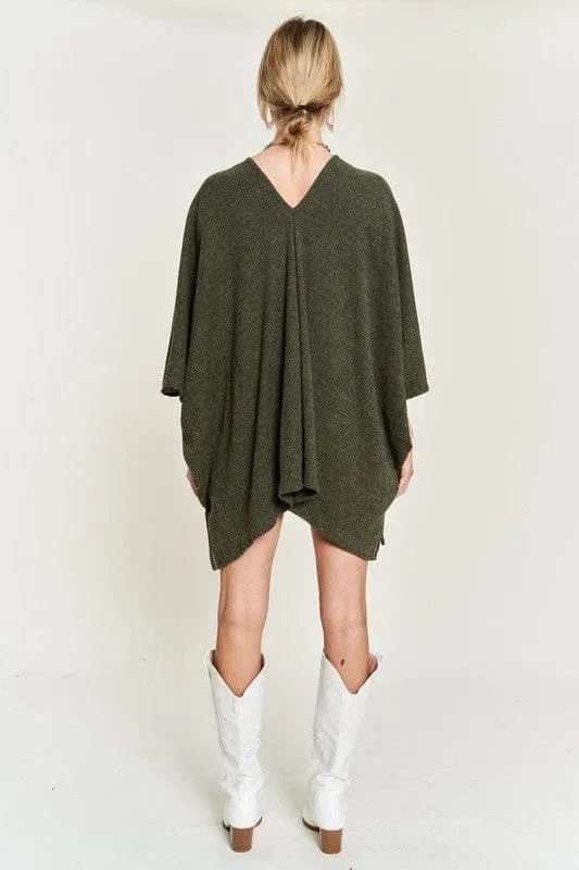 Jade By Jane V Neck Poncho Top