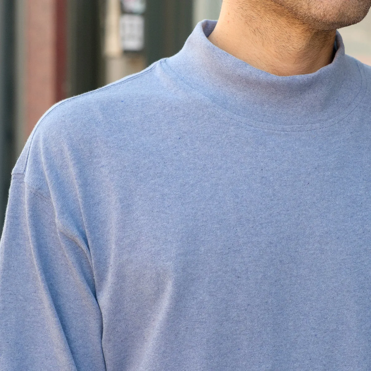 Jersey Turtleneck in Ice Blue