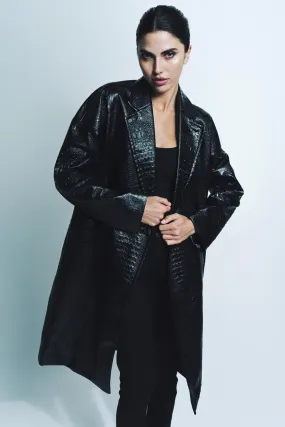 JUNYA WATANABE | FAUX CROCODILE LEATHER COAT