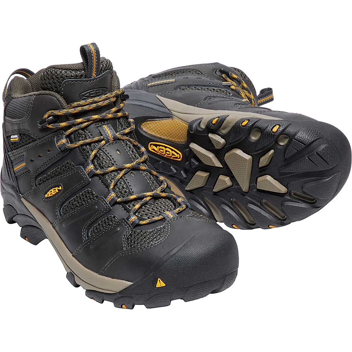 KEEN Utility Men's Lansing Mid Waterproof Steel Toe Hiker Boots