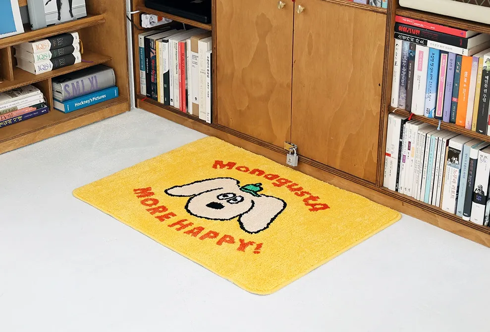 Large Big Yellow Square Cute Animal Dogs Charlie Characters Floor Mats Rugs Bathroom Home Decor Bedroom Door Foot Pads Soft Anti