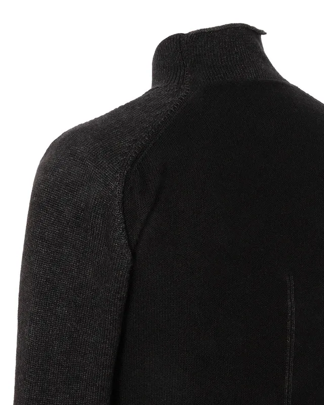 Layer-0 Inverted Cashmere and Silk Turtleneck